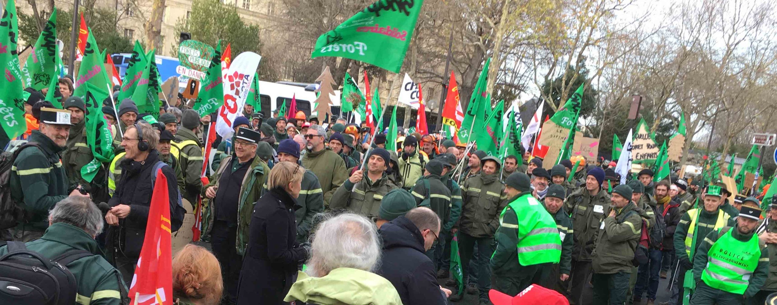 Manif contre le démantèlement de l’ONF à Paris