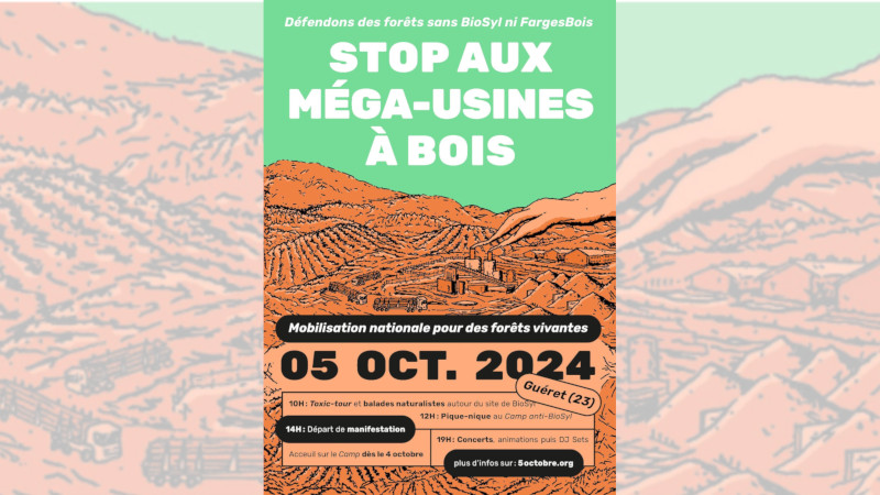 Affiche mobilisation 5 octobre à Guéret